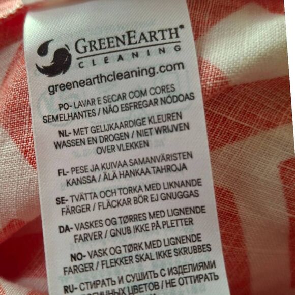 Boden Cleo Red & White Geo Linen Tie-Waist Dress – 100% Linen, Women’s Size 8R - Picture 12 of 15